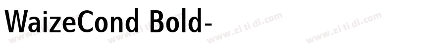 WaizeCond Bold字体转换